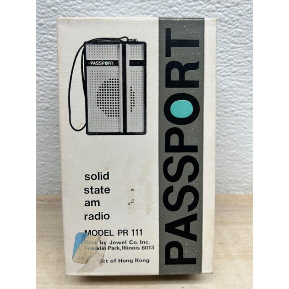 Vtg PASPORT Solid State AM Radio Model PR 111 With 2 Headphones Tested - Picture 12 of 16